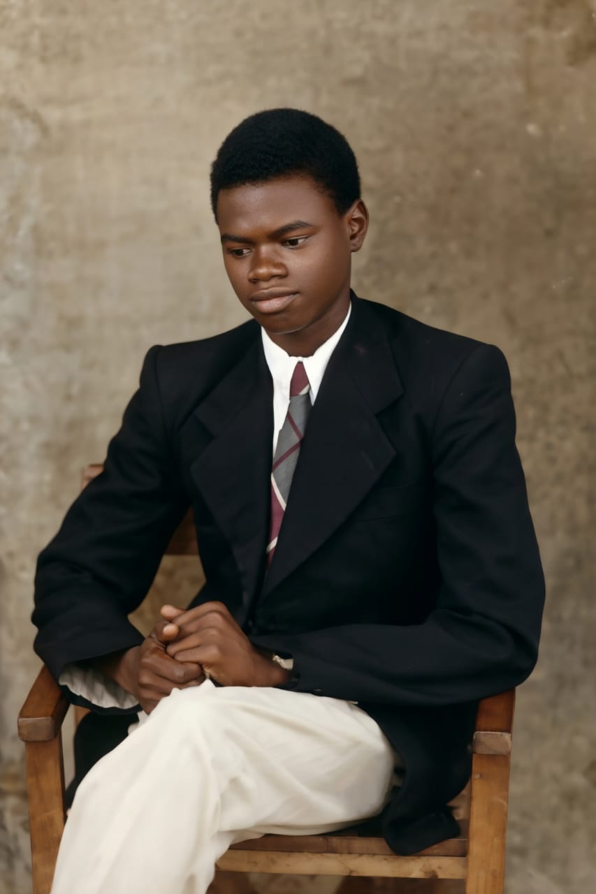 Chief (Arc.) Isaac Fola Alade as a young school boy
