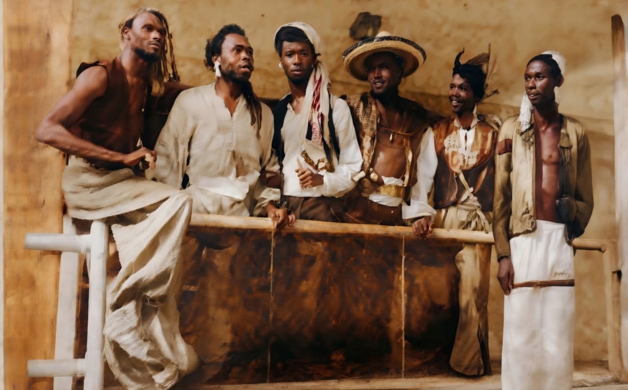 Chief (Arc.) Isaac Fola-Alade and friends on the first RAG Day in 1958