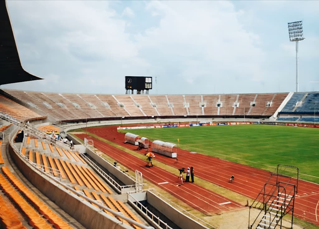 The National Stadium, Surulere, Lagos — designed by Architect Fola-Alade